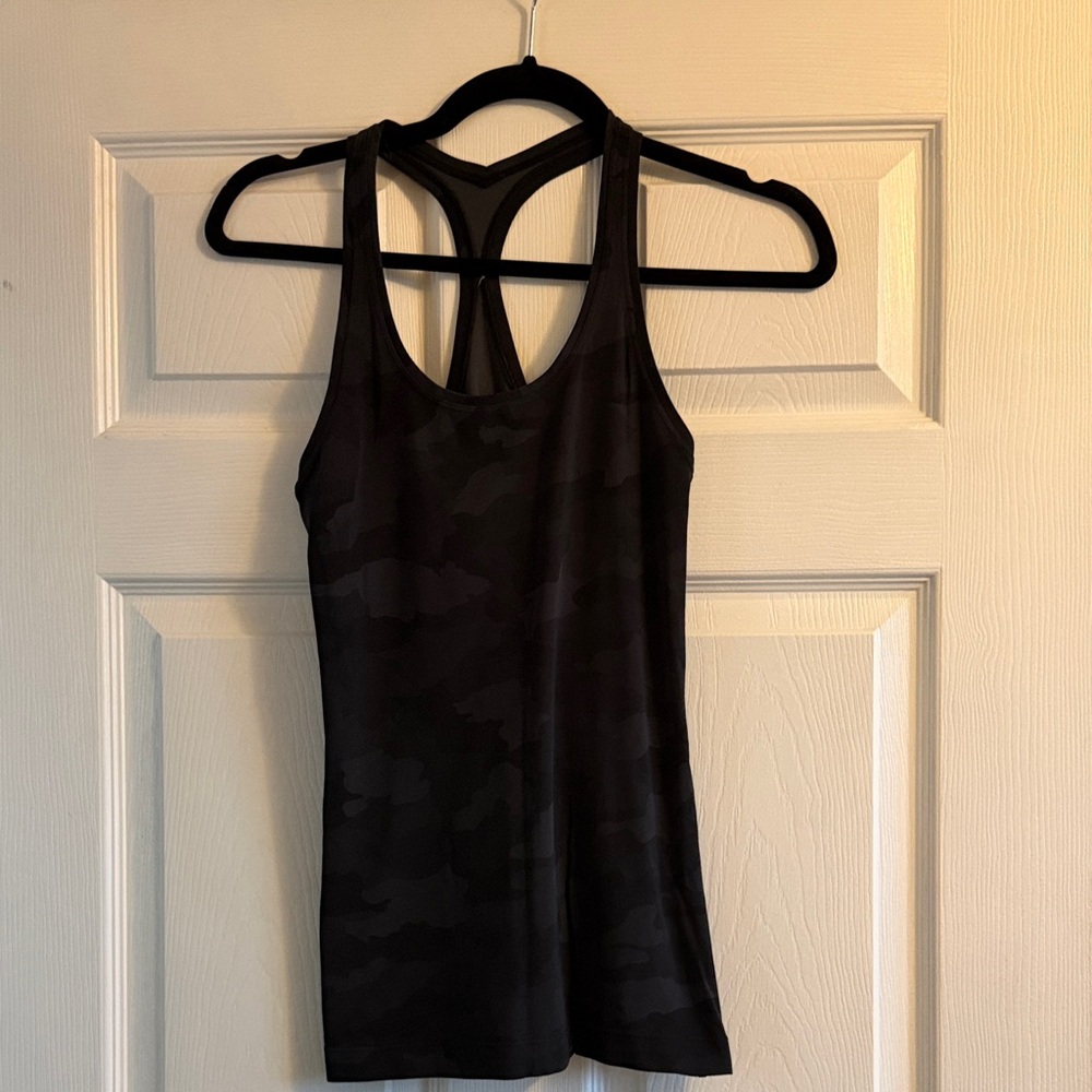lululemon athletica Black Camouflage Tank Top